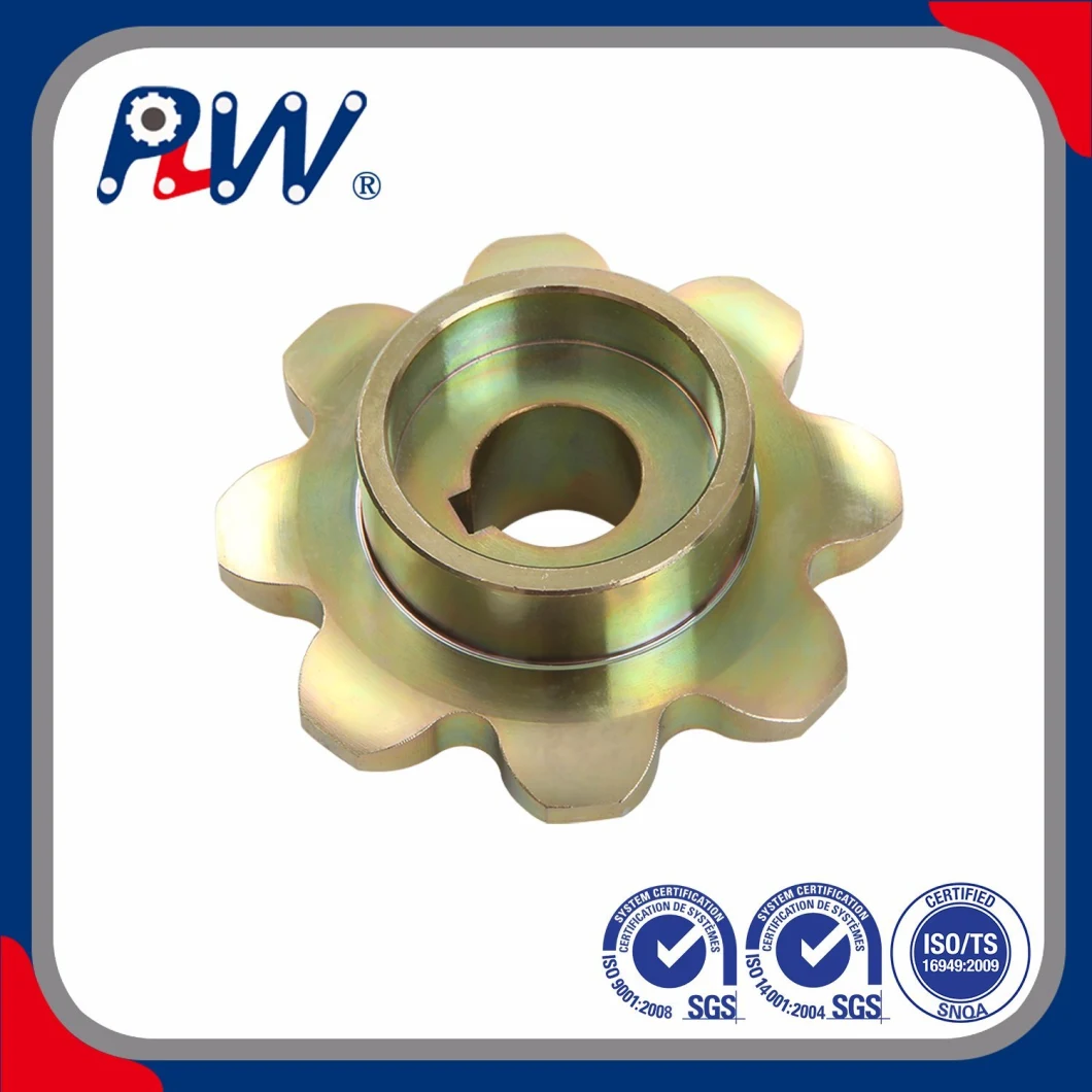 Alloy Steel Nickel-Plated & Made to Order & Finished Bore & High-Wearing Feature Industrial Sprocket (8T)